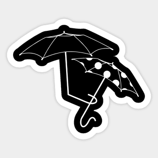 "Umbrella love" (white print) Sticker